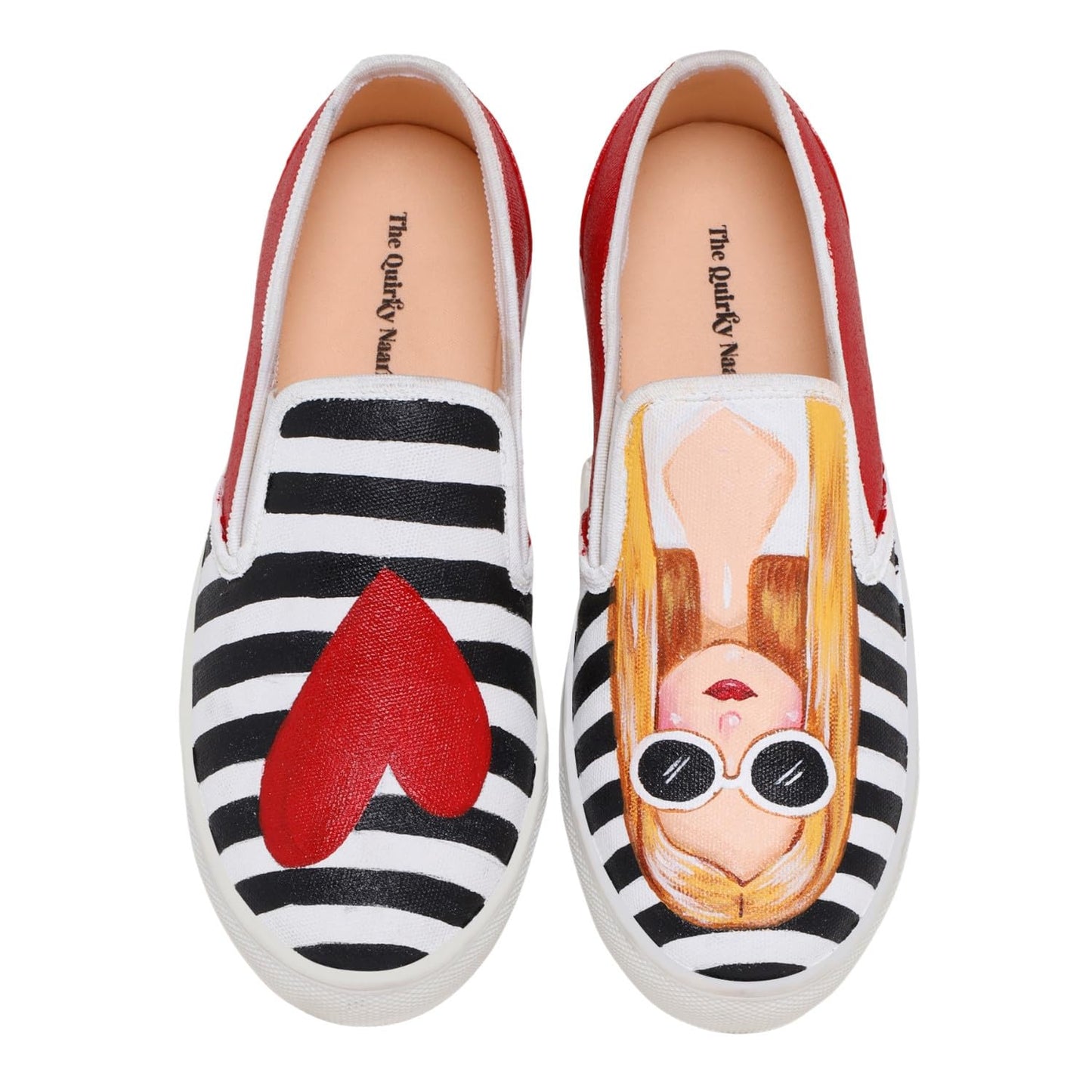 THE QUIRKY NAARI Fashionista Slipons for The Fashion Forward | Red