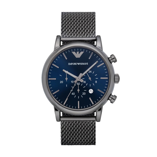 Emporio Armani Analog Blue Dial Men's Watch-Ar1979 - Stainless Steel