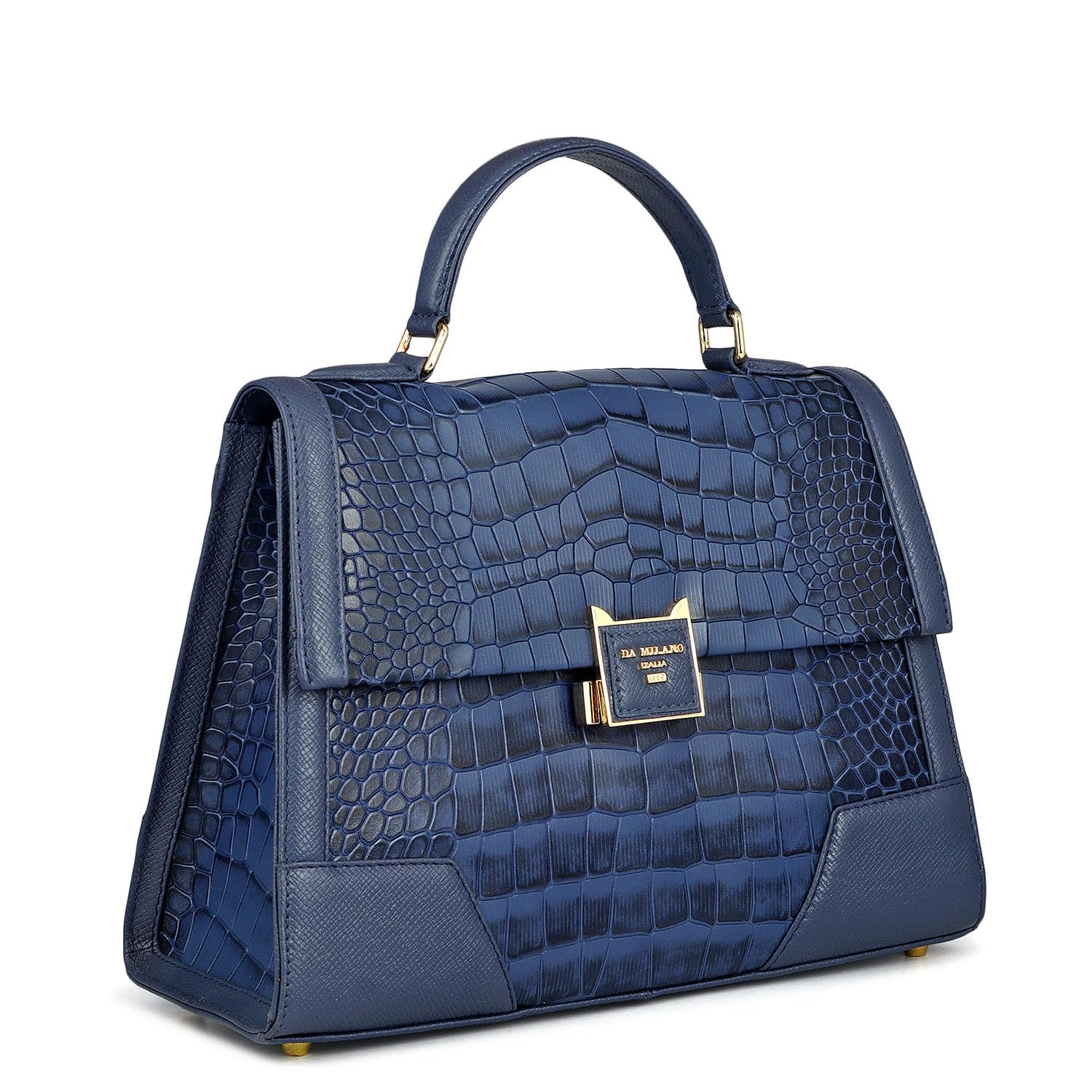 DA MILANO レザーバッグ Small Ostrich Leather Satchel - Brown – Da Milano
