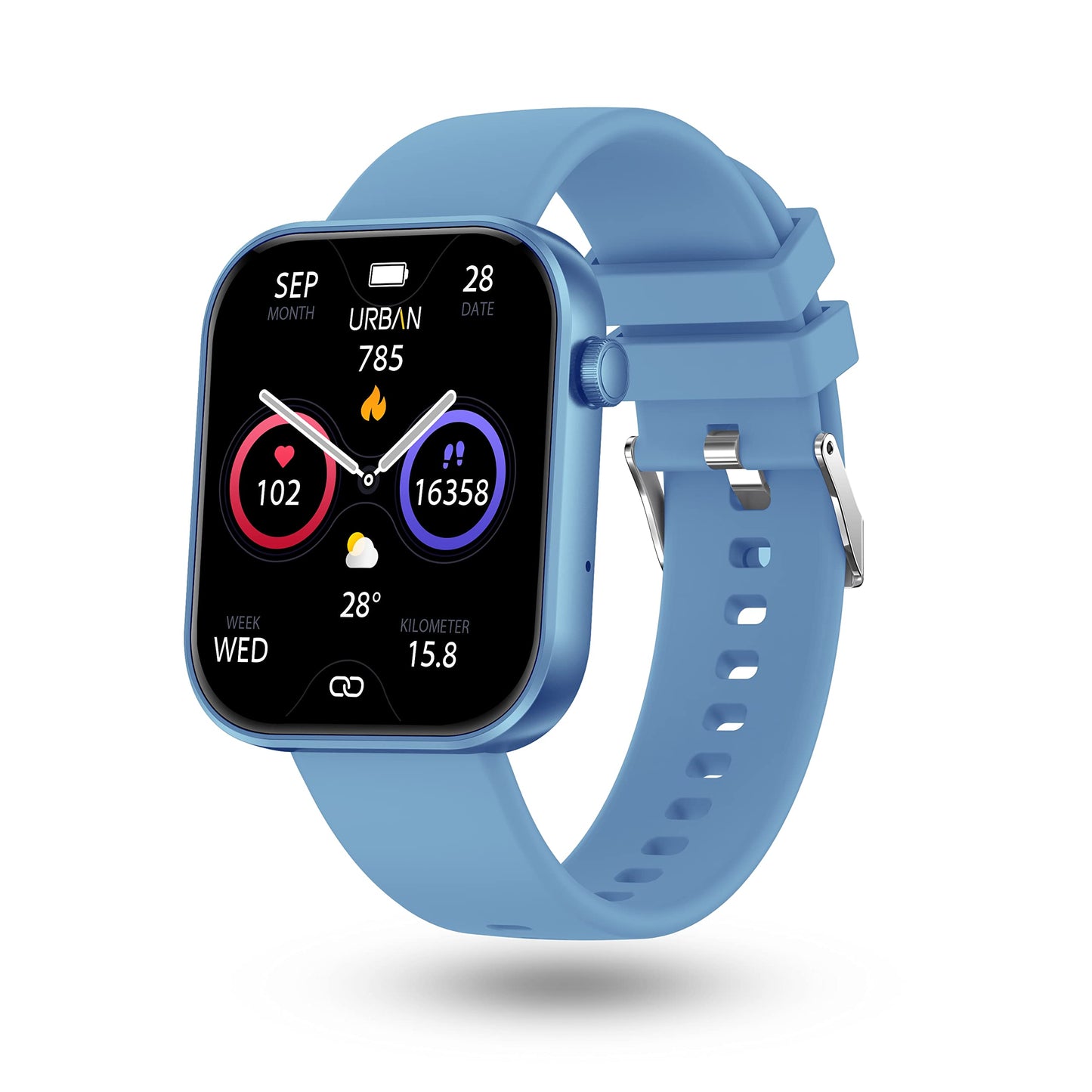 (Refurbished) URBAN Nexus M Smart BT Calling Smart Watch with Massive 2.0" Super HD Display, One-Connect Realtek Chipset, Games, 120+ Sports Modes, 150+ Watch Faces, Dedicated Health Sensors (Cobalt Blue)