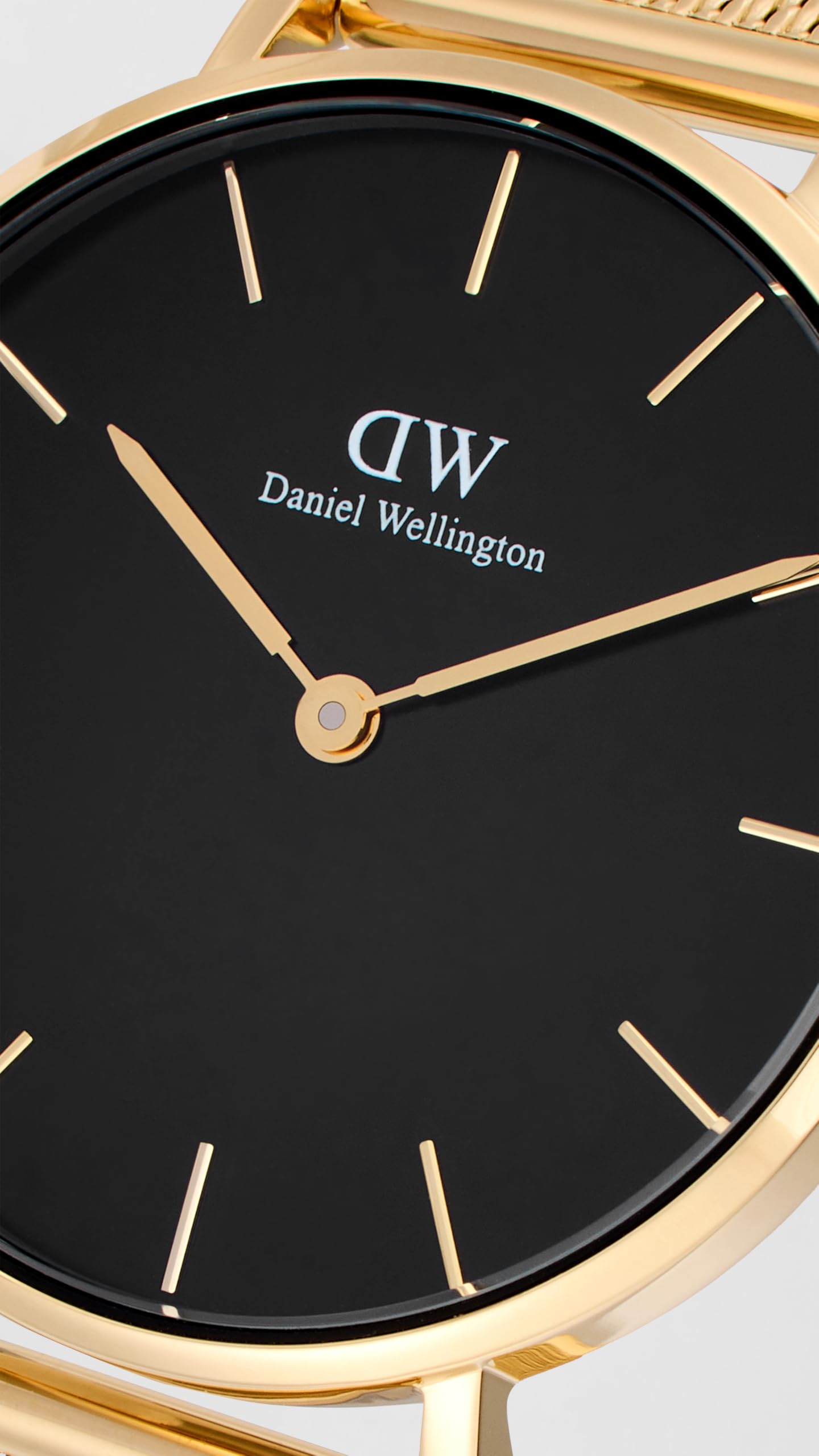 Daniel Wellington Metal Analog Black Dial Women's Watch-Dw00100347K, Band Color Gold