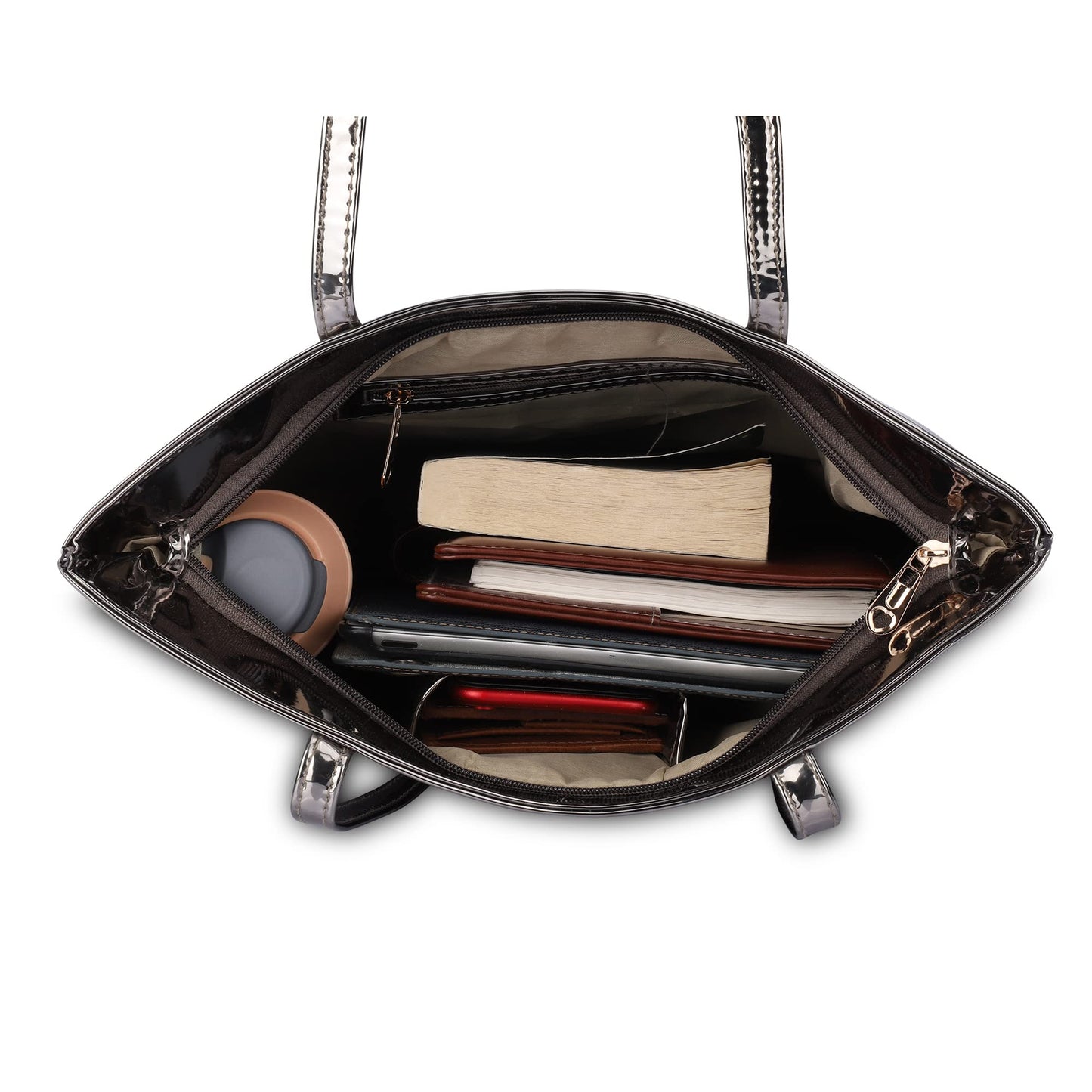 NFI essentials Large Capacity Hand Bag for Women Shoulder Bag Tote Bag for Ladies Stylish Ladies Purse Shopping Bags for Girls (38.5 x 30 x 9 cm)