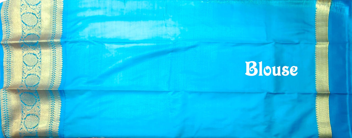 SREE KUMARAN Women's Kanchipuram Silk Pure Pattu Sarees With Blouse (VSK334-1)