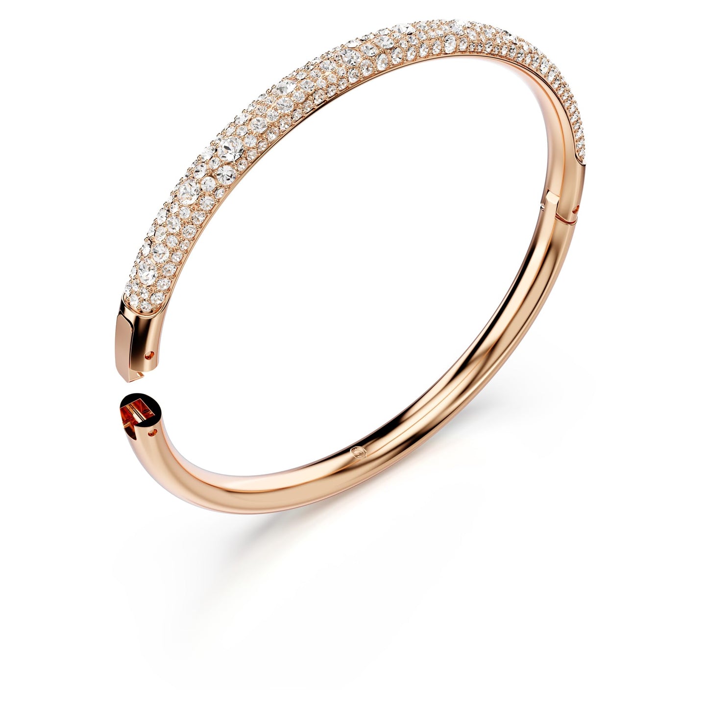 Swarovski Sublima Bangle, Snow Pavé, White, Rose Gold-Tone Plated
