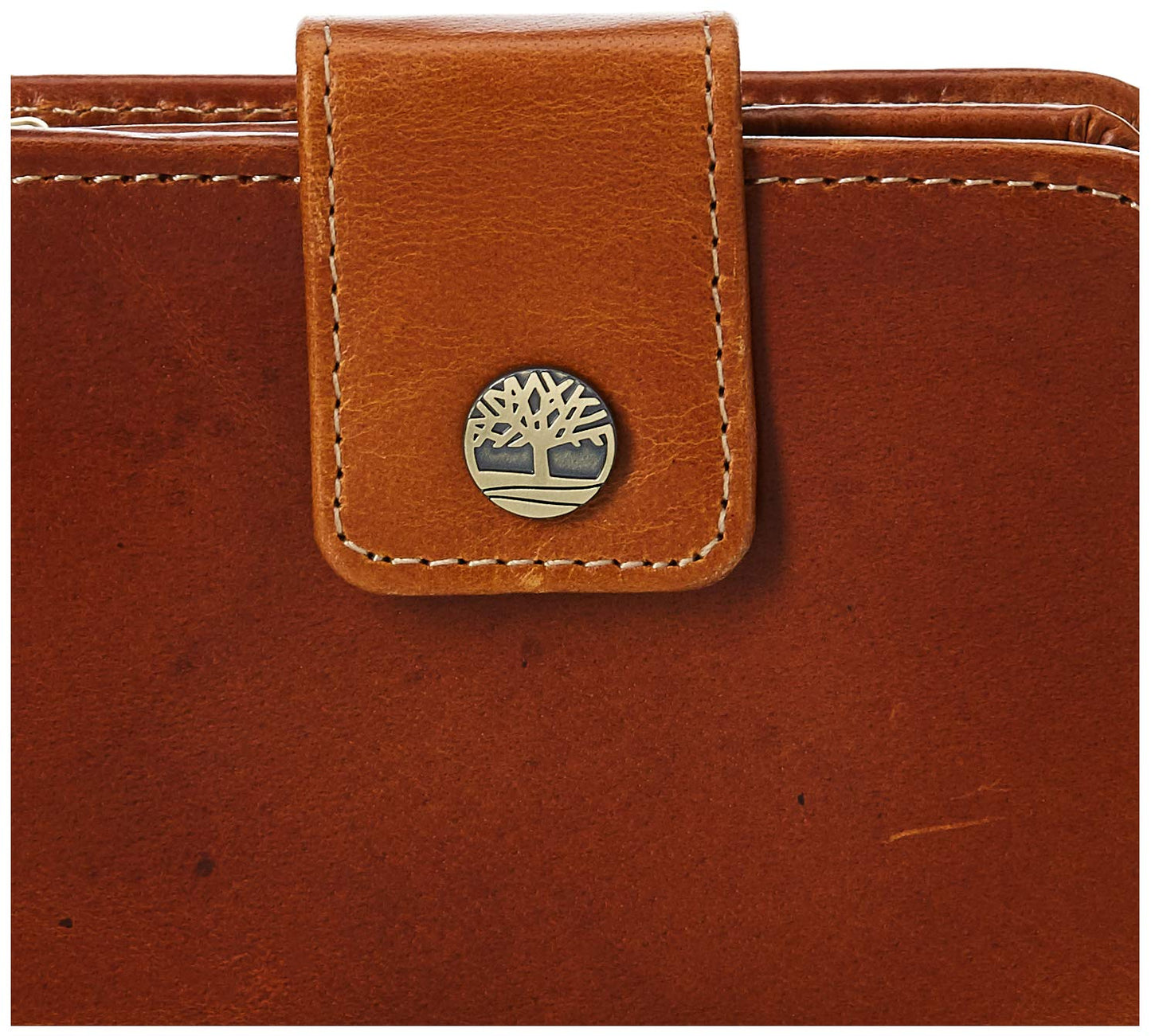 Timberland womens Leather RFID Small Indexer Wallet Billfold, Cognac, One Size US