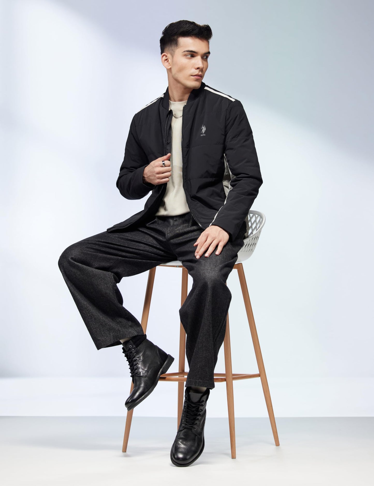 U.S. POLO ASSN. Men's Medium Weight Puffer Jacket