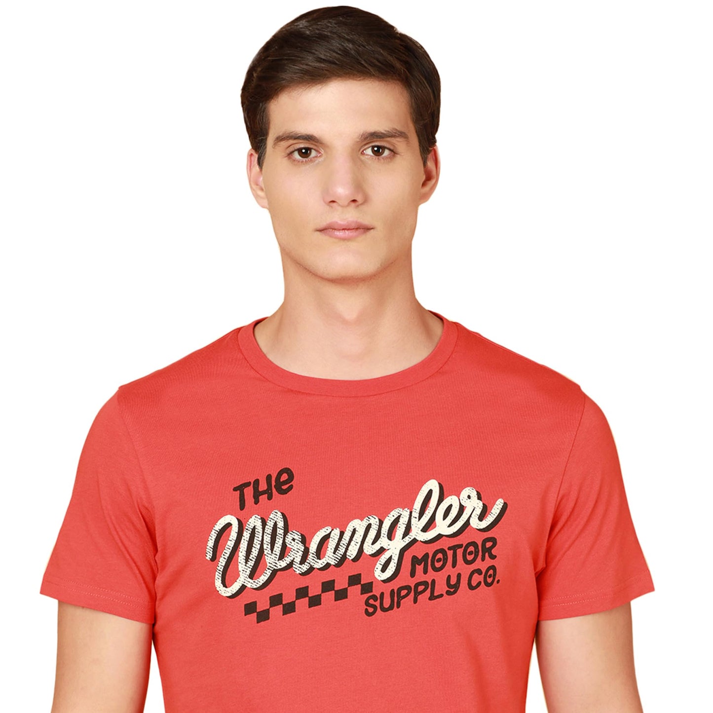 Wrangler Men's Solid Regular Fit Shirt (WMTS007136_Red