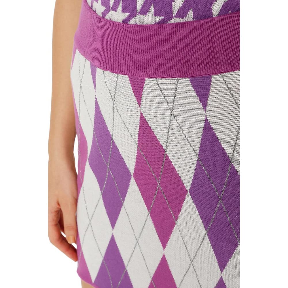Vero Moda Cotton Blend Western Skirt Purple