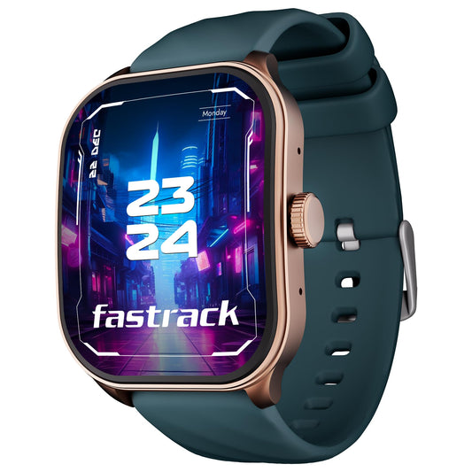 Fastrack FS1 Pro Smartwatch|1.96" Super AMOLED Arched Display with High Resolution of 410X502|Singlesync BT Calling|Nitrofast Charging|110+ Sports Modes|200+ Watchfaces