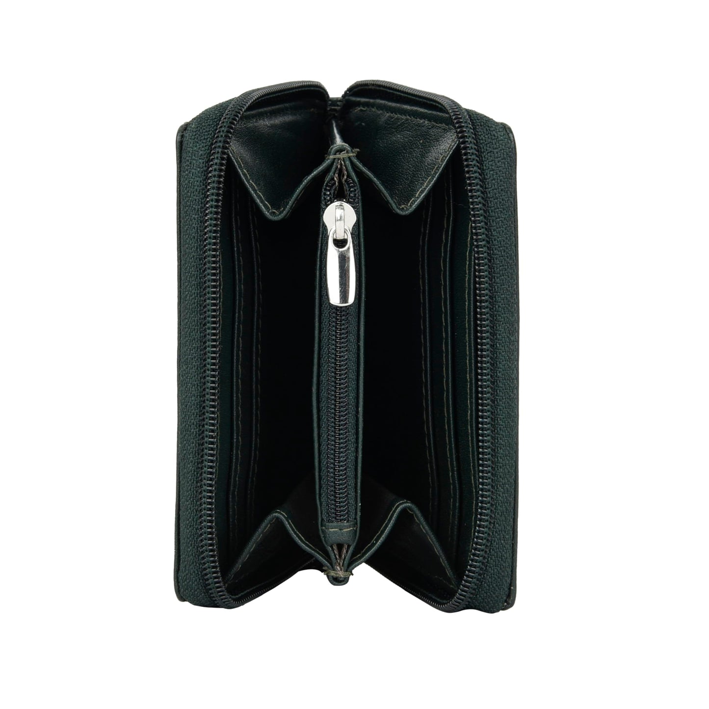 URBAN FOREST Claire Aniline Green Leather Wallet for Women