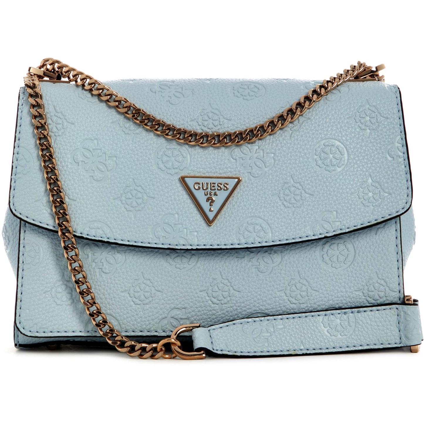 GUESS Powder Blue Textured Cresidia Crossbody Bag