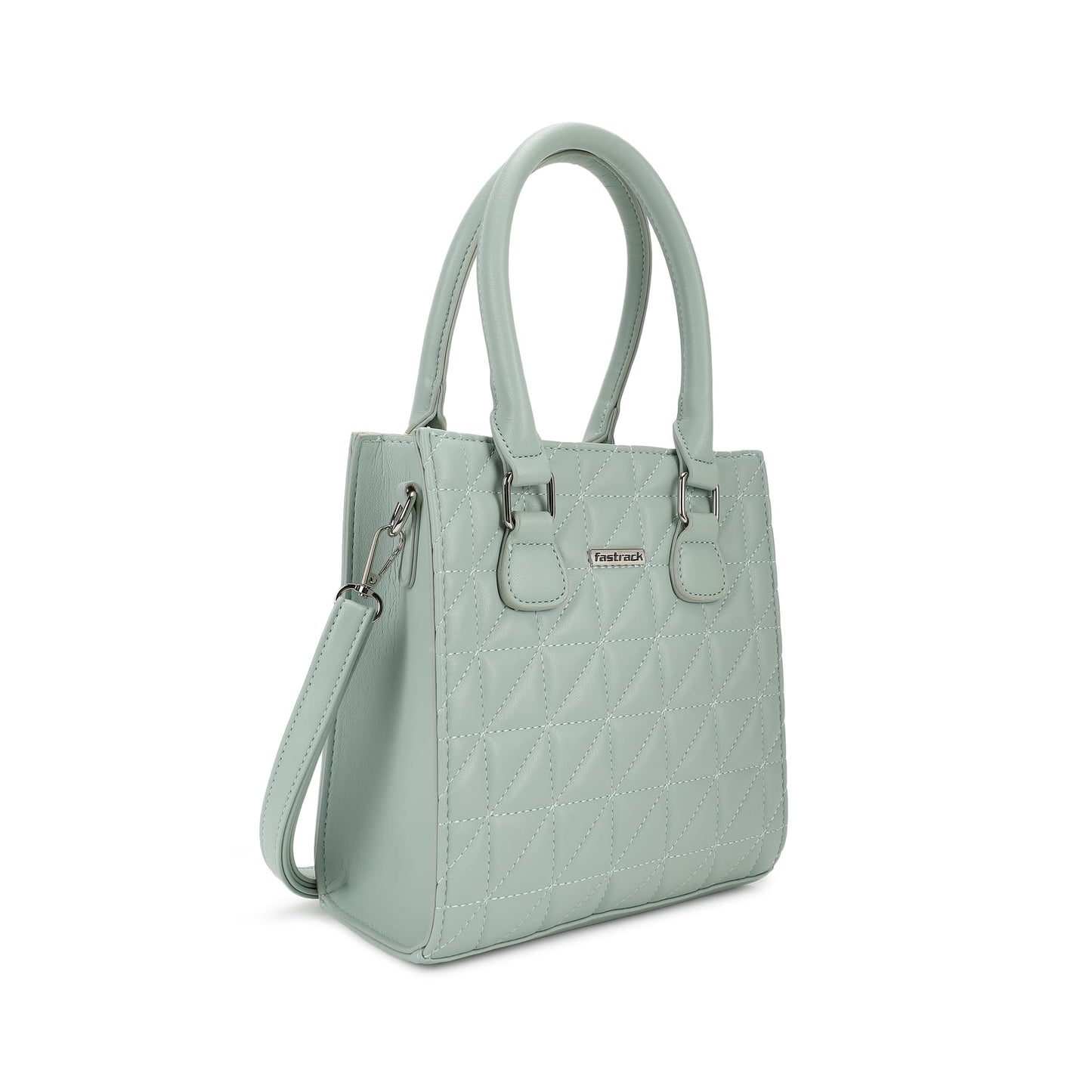 Fastrack Quilted Satchel For Women, Ladies And Girls | Stylish And Trendy Satchel Handbag For Girls, Ladies And Women | Made Up Of Premium Semi-Pu Material, Green