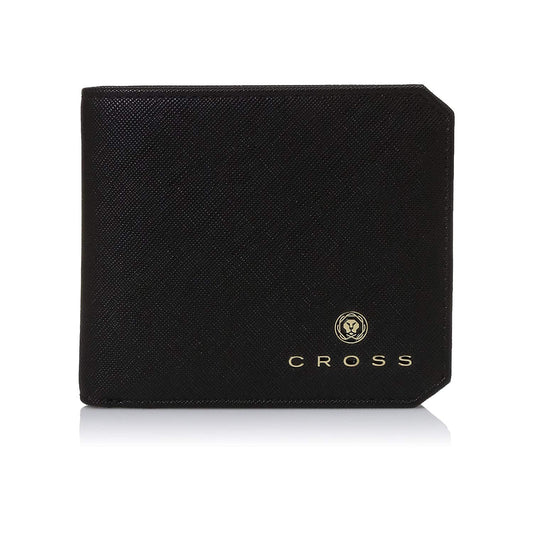 Cross Leather Wallets For Men Latest Gents Purse With Card Holder Compartment, Giftsfor Men -Black