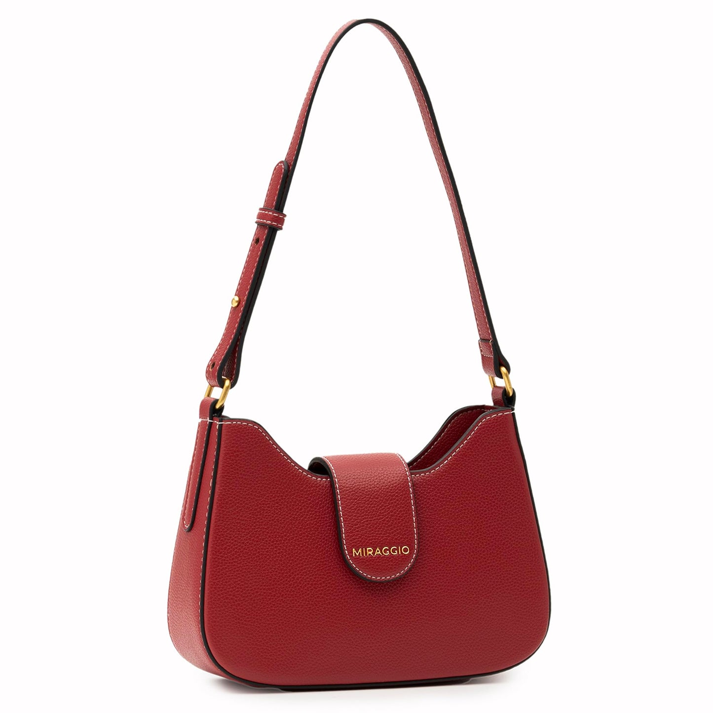 Miraggio Zoya Shoulder Bag For Women | Stylish Structured Shoulder Bag (Red)