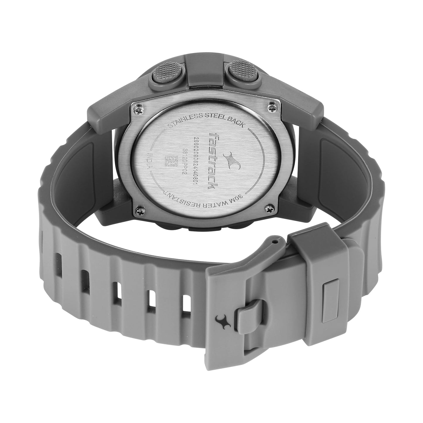 Fastrack StreetStyle Digital Grey Dial Grey Silicone Strap Watch for Guys