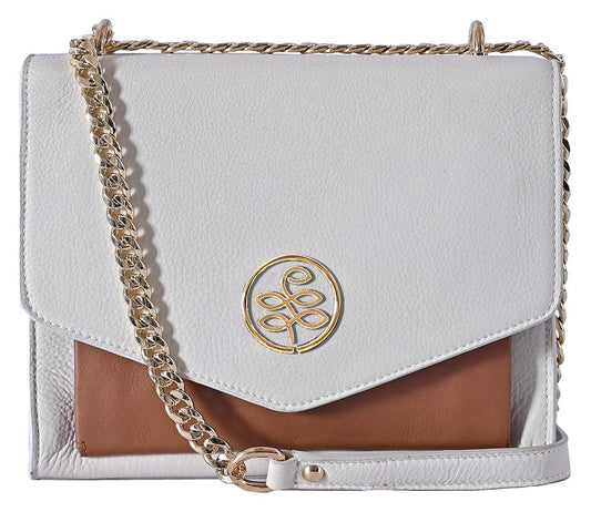 eske Lisbeth Genuine Leather Shoulder Bag (Vanilla Tan)