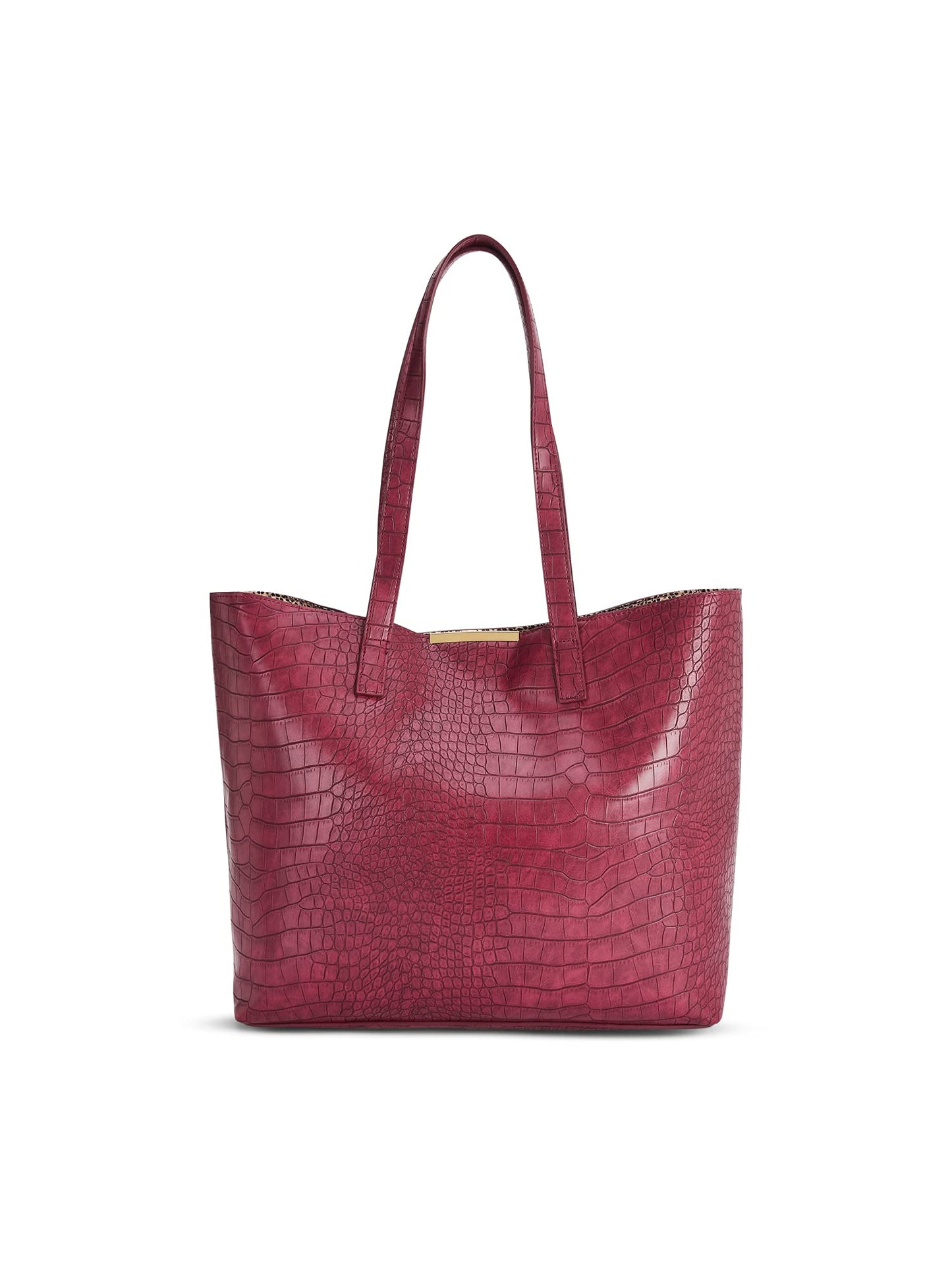 Caprese womens OPRAH T Large MAROON Tote Bag