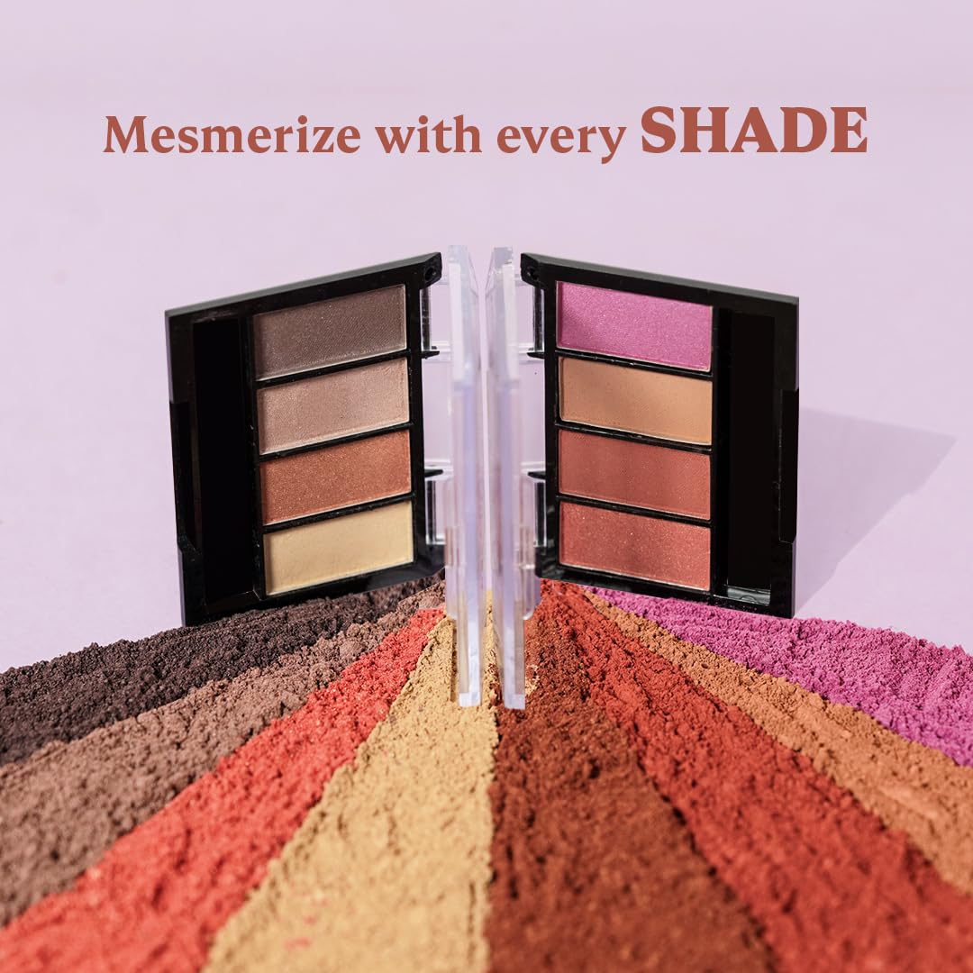 DAZLLER Mystical Magic Eyeshadow Palette Powder - Mini, 4G, D4-Es5, Lightweight, Even Blending, Rich Pigments, Vibrant Hues, Multicolor, Shimmery Finish