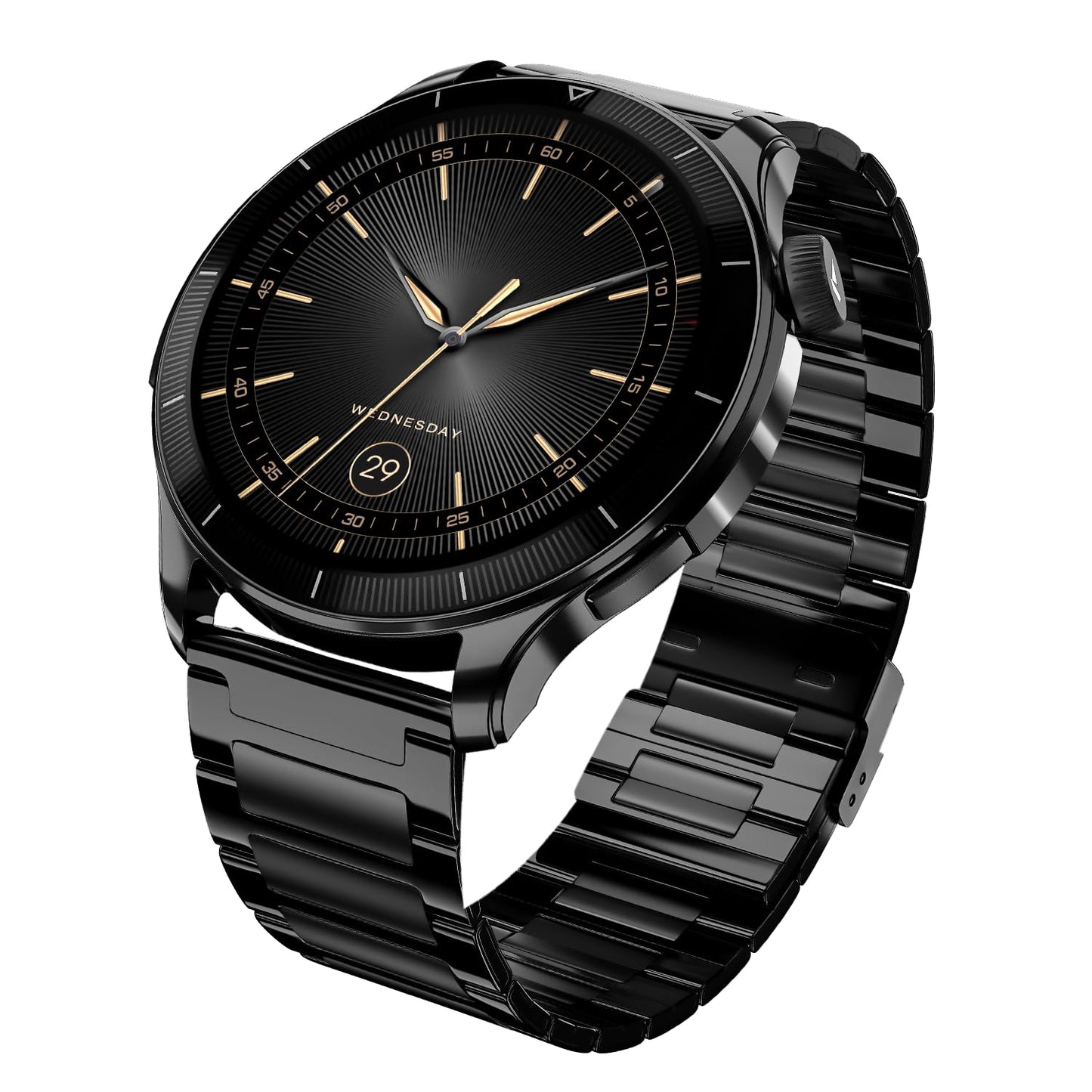 Boat Chrome Eon, 1.43” (3.63 cm) AMOLED Display, AI Coach Health Insights,Advanced S1 Processor,Auto Heart Rate, HRV,VO2 Max, Stress, TBT Navigation, IP68, Smart Watch for Men & Women (Steel Black)