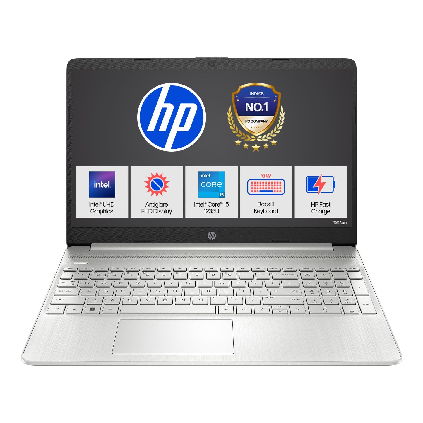 HP 15s Core i5 12th Gen (8GB RAM/512GB SSD/FHD/15.6" (39.6 cm)/Windows 11/MS Office/Backlit Keyboard/Silver/1.69 kg) fq5329TU Laptop