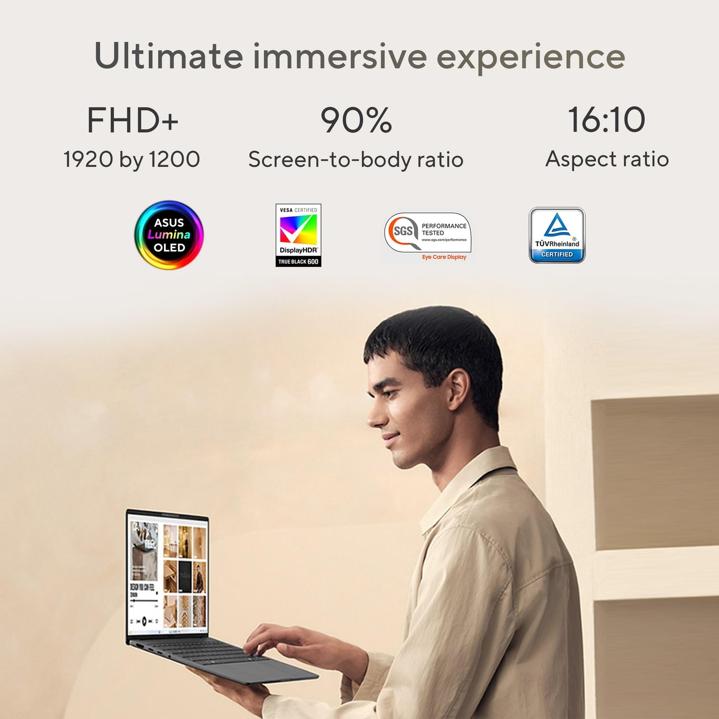 ASUS Zenbook A14 OLED (2025),Smartchoice,Qualcomm Snapdragon X,Copilot+PC,0.9kg Light-Weight,14"(35 cm),32hrs Battery Life*,16GB,512GB,Win 11,MSO 2024,M365 Basic-1yr,AI PC,Metal Body,UX3407QA-QD259WS