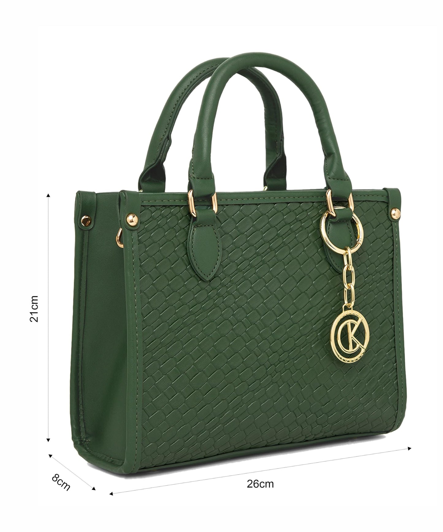 CUCKOOS LONDON Top Handle Bag For Woman Office Bags Handbags Big Size, Trendy Hand Bags for Women Stylish - Ladies Designer Crossbody Satchel Bag for Birthday, Anniversary Gift - ELVIA, Green