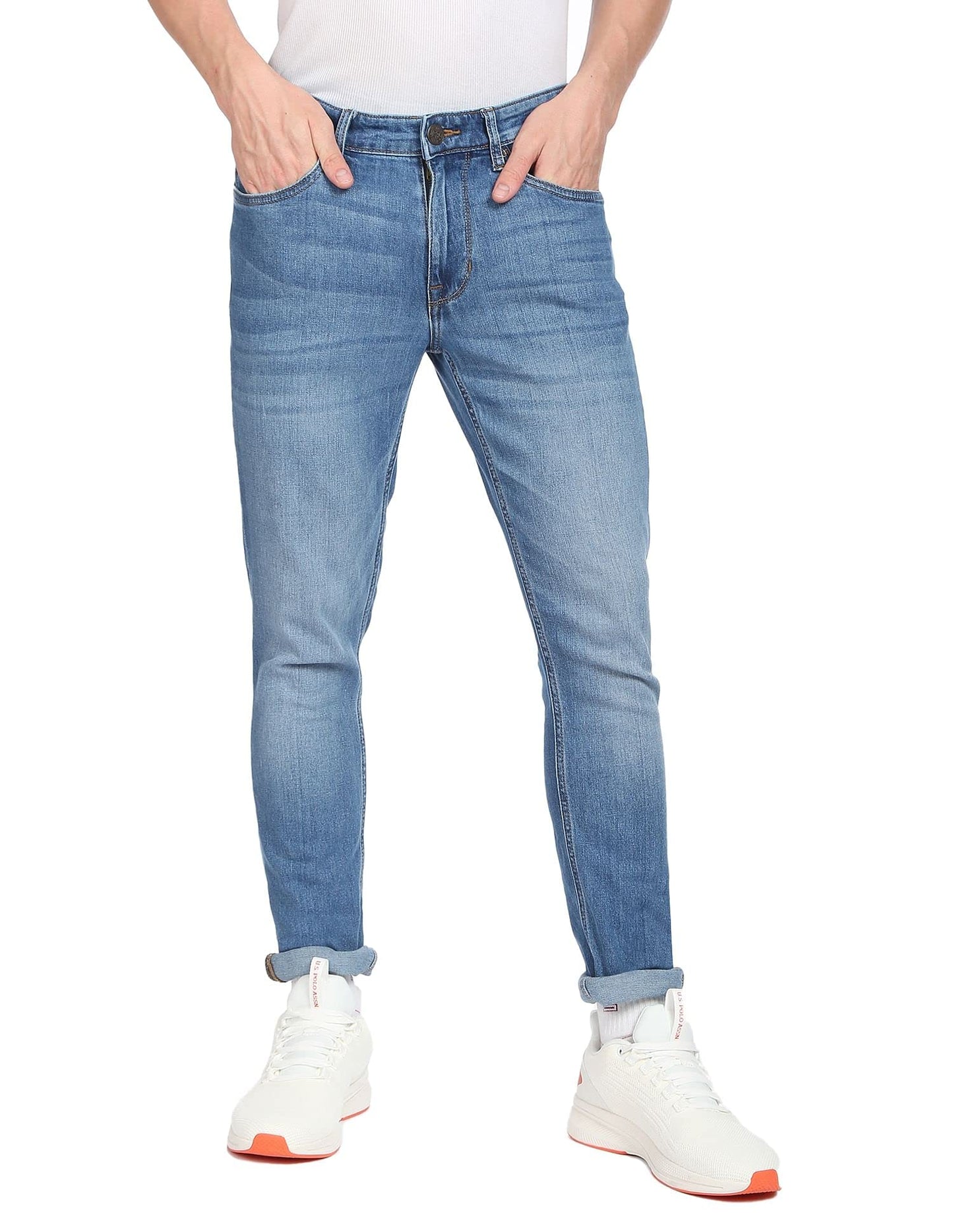 U.S. POLO ASSN. Men's Slim Mid Rise Jeans (Udjc0080_Blue_32)