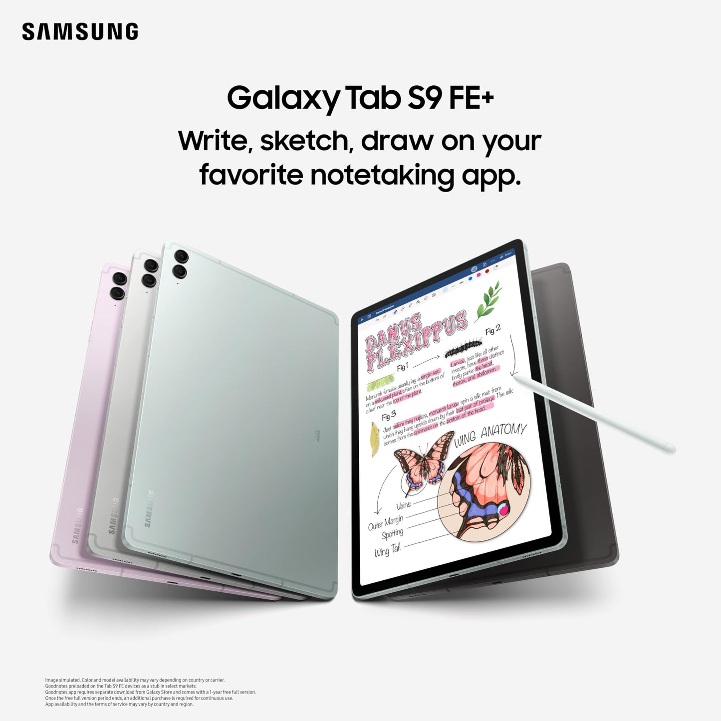 Samsung Galaxy Tab S9 FE 27.69 cm (10.9 inch) Display, RAM 6 GB, ROM 128 GB Expandable, S Pen in-Box, WiFi+5G, IP68 Tablet, Gray