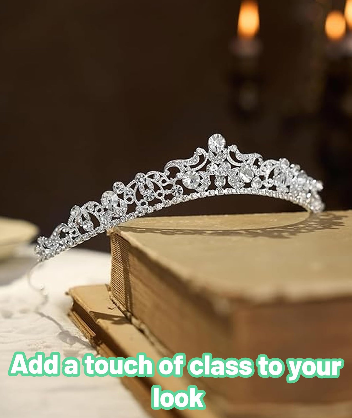 Tiara for Women Wedding, Crown for Women Queen, Elegant Rhinestone Headpiece for Brides, Prom, Parties, Cosplay, Birthday Crowns for Girls