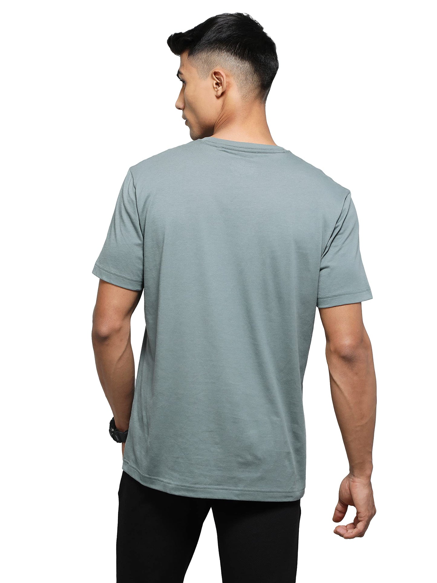 Jockey Men's Super Combed Cotton Rich Solid Round Neck Half Sleeve T-Shirt_Style_2714_Balsam Green_L