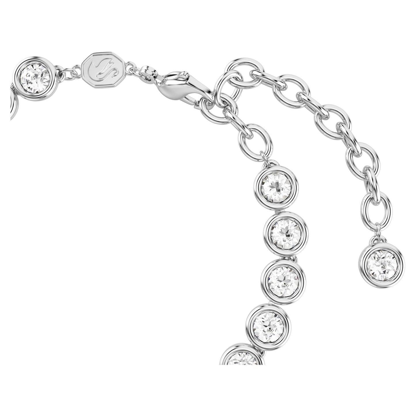Swarovski Imber Tennis Bracelet, Round Cut, White, Rhodium Plated