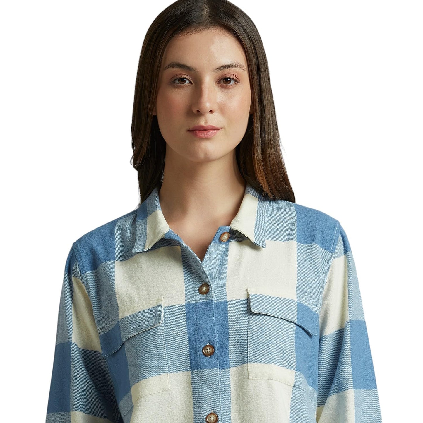 Pepe Jeans Women's Relaxed Fit Shirt (PL305064_Blue