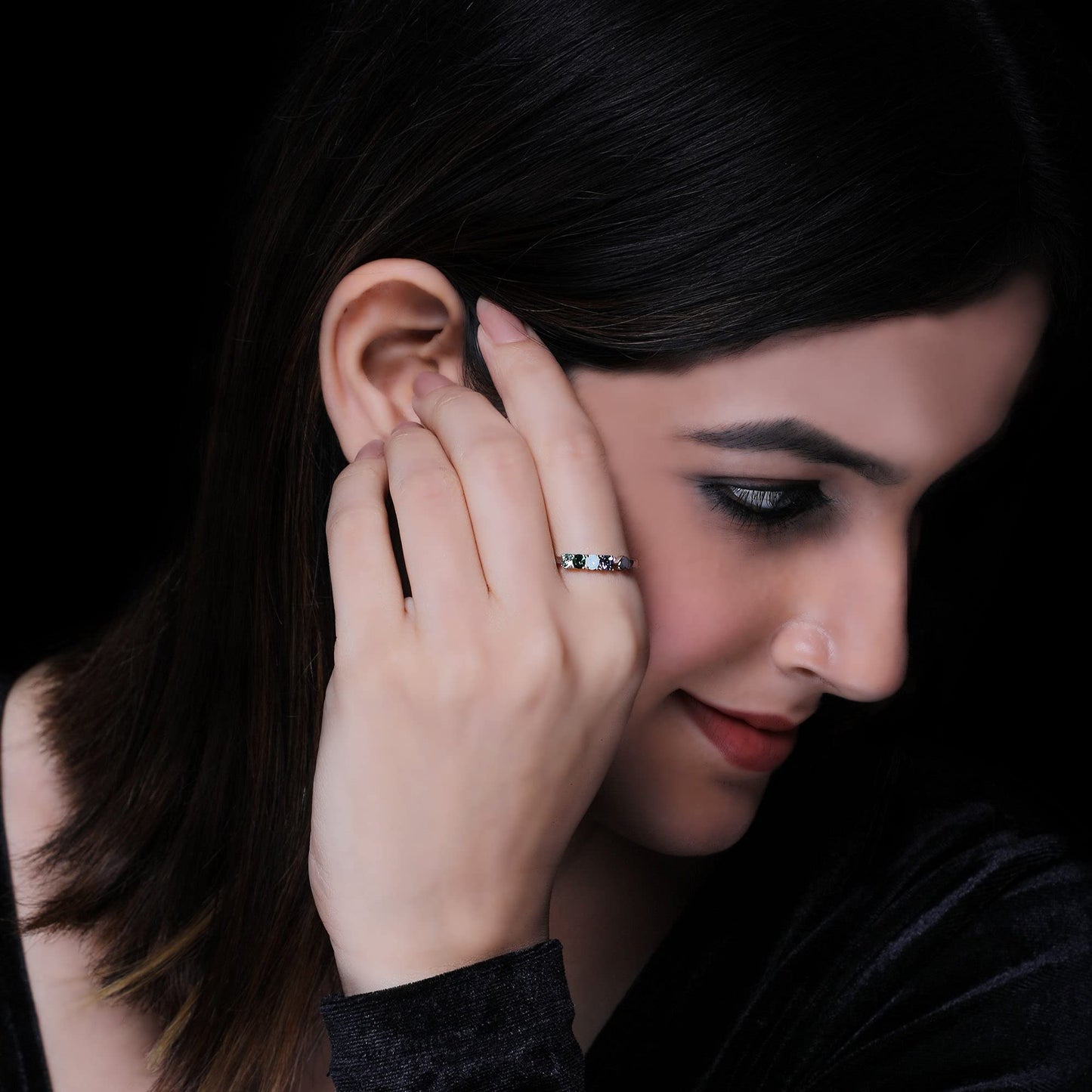 GIVA 925 Silver Gemstone Little Heart Ring, Adjustable | Gifts for Girlfriend, Gifts for Women and Girls | With Certificate of Authenticity and 925 Stamp | 6 Month Warranty*