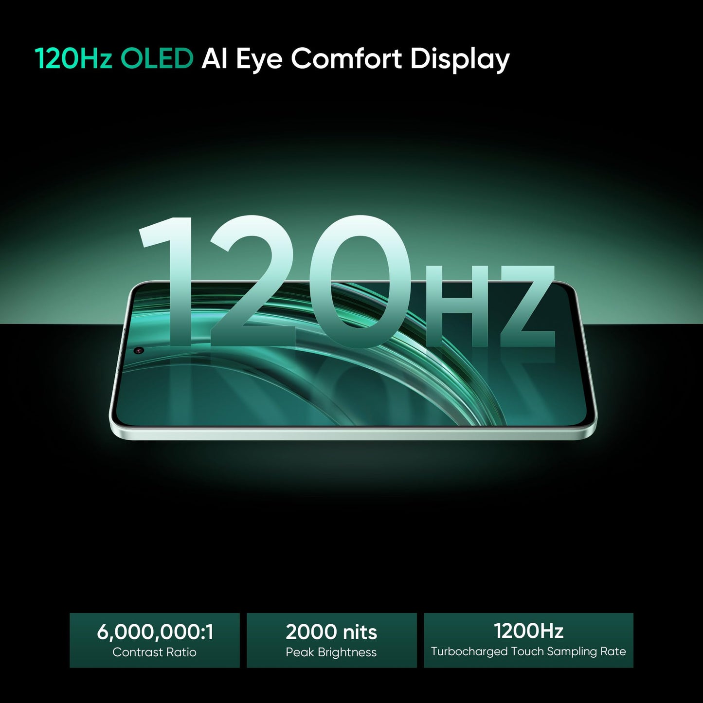 realme 13+ 5G (Speed Green, 8GB RAM, 128GB Storage) 6.67" AMOLED Display | 80W Ultra Charging DAK | Dimensity 7300E Processor