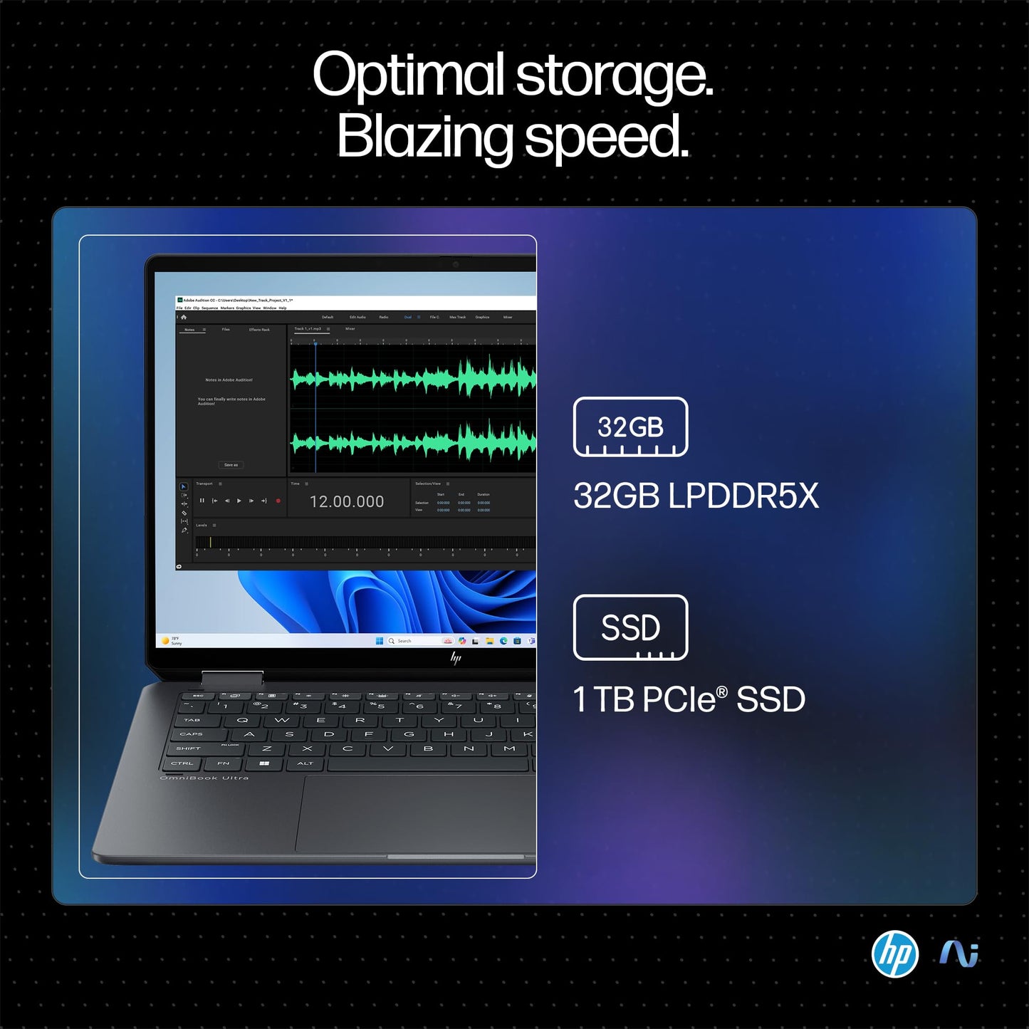 HP OmniBook Ultra Flip Next Gen AI PC Ultra 7 (32GB RAM/1TB SSD/2.8K OLED 16:10 90% STBR Touchscreen 500 nits/Windows 11/9MP Camera/Poly Studio/Backlit KB/MSO/14” (35.6cm)/Gray/1.34kg) fh0029TU Laptop