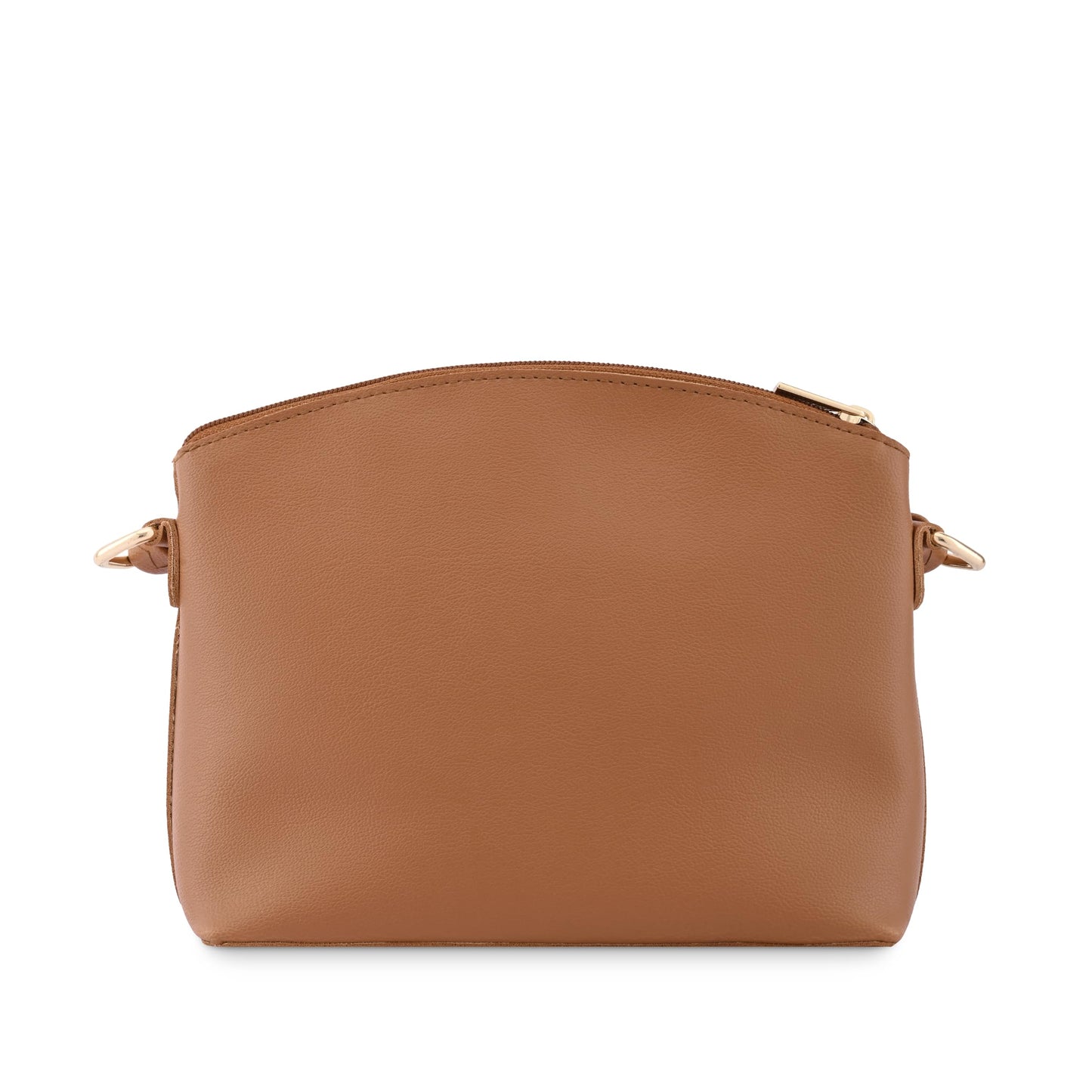 Fastrack Solid Sling Bag for Women, Girls and Ladies | Ladies Purse Handbag | with Adjustable Sling Straps and Zipper Closure Tan