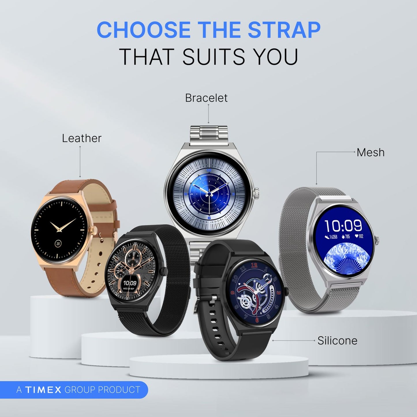 TIMEX Smart Neo 1.43"(3.6cm) AMOLED Display with BT Calling Smartwatch for Unisex - TWTXW1203T