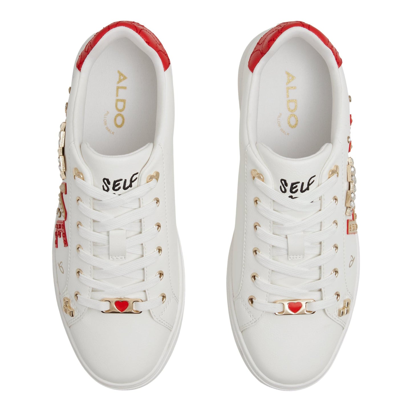 Aldo DIGIHEART-IN100 Ladies White Flat Sneakers