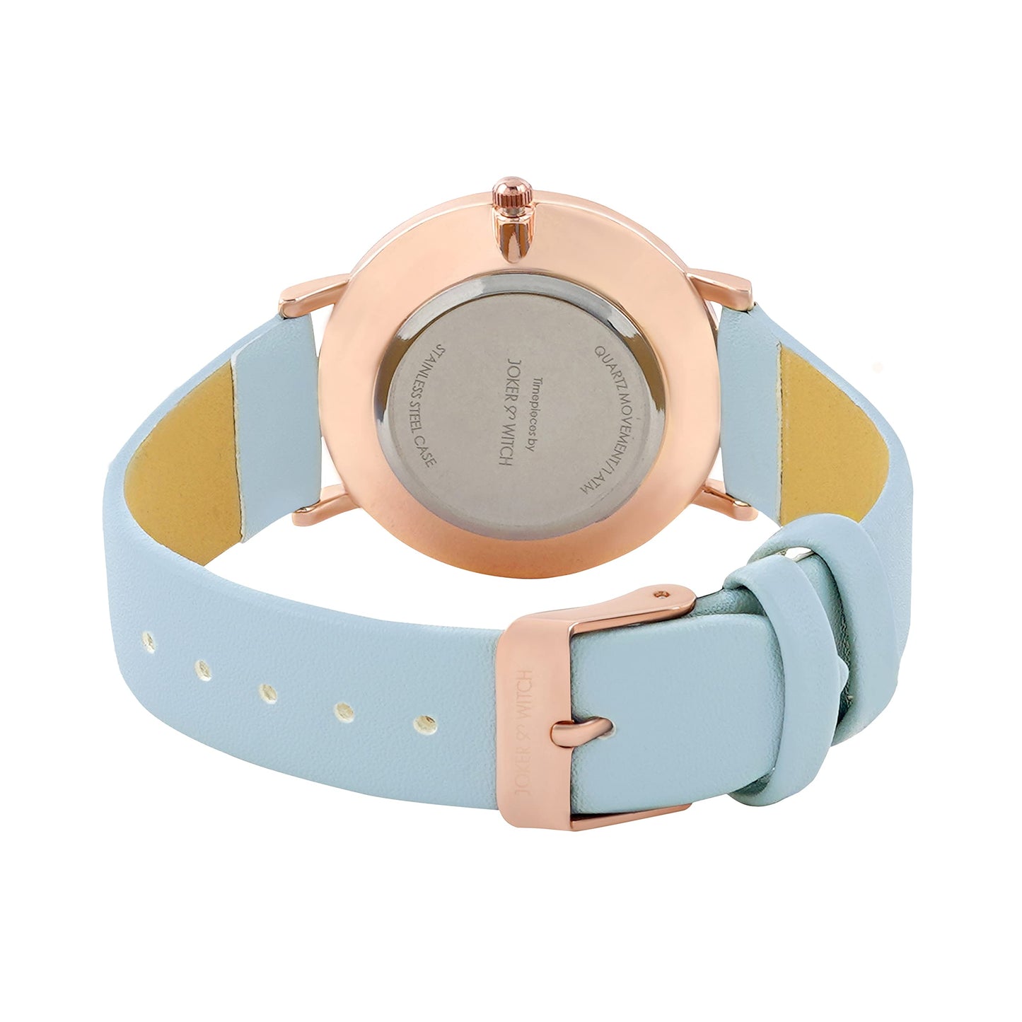 Joker & Witch Women Analogue Fern 36mm Blue Dial 18mm Faux Leather Strap Watch