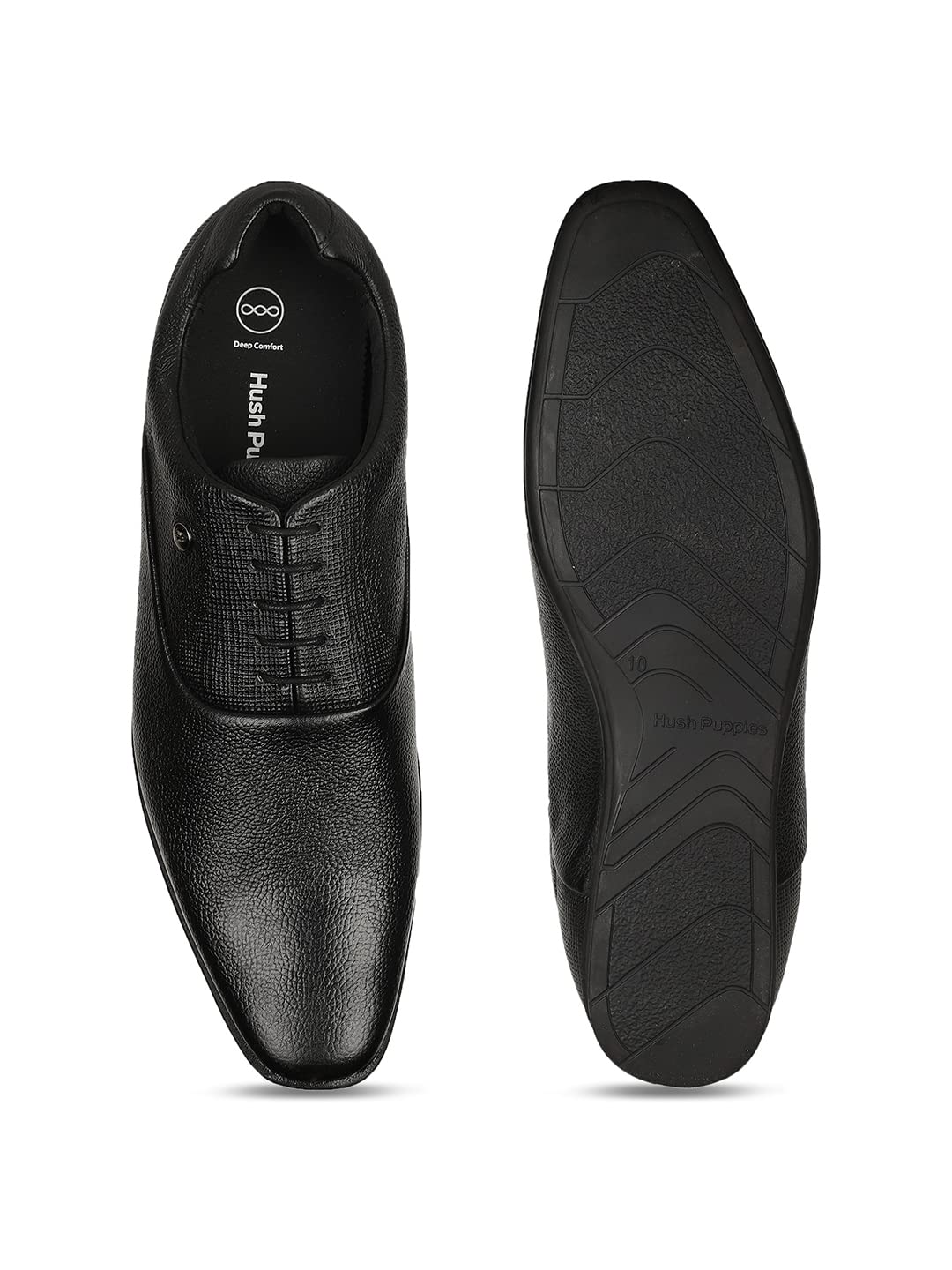 Hush Puppies Mens Corso Oxford Black Formal Shoes - 8 UK (8356173)