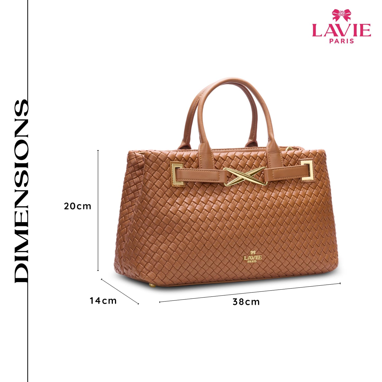Lavie Paris Women's Bleuet HZ Large Satchel Bag | Satchel Handbag for Work | Ladies Purse | Stylish Shoulder Bag | Gift for Women
