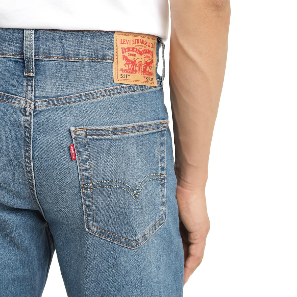 Levi's Men's Mid Rise 511 Slim Fit Mid-Rise Jeans Blue, 32