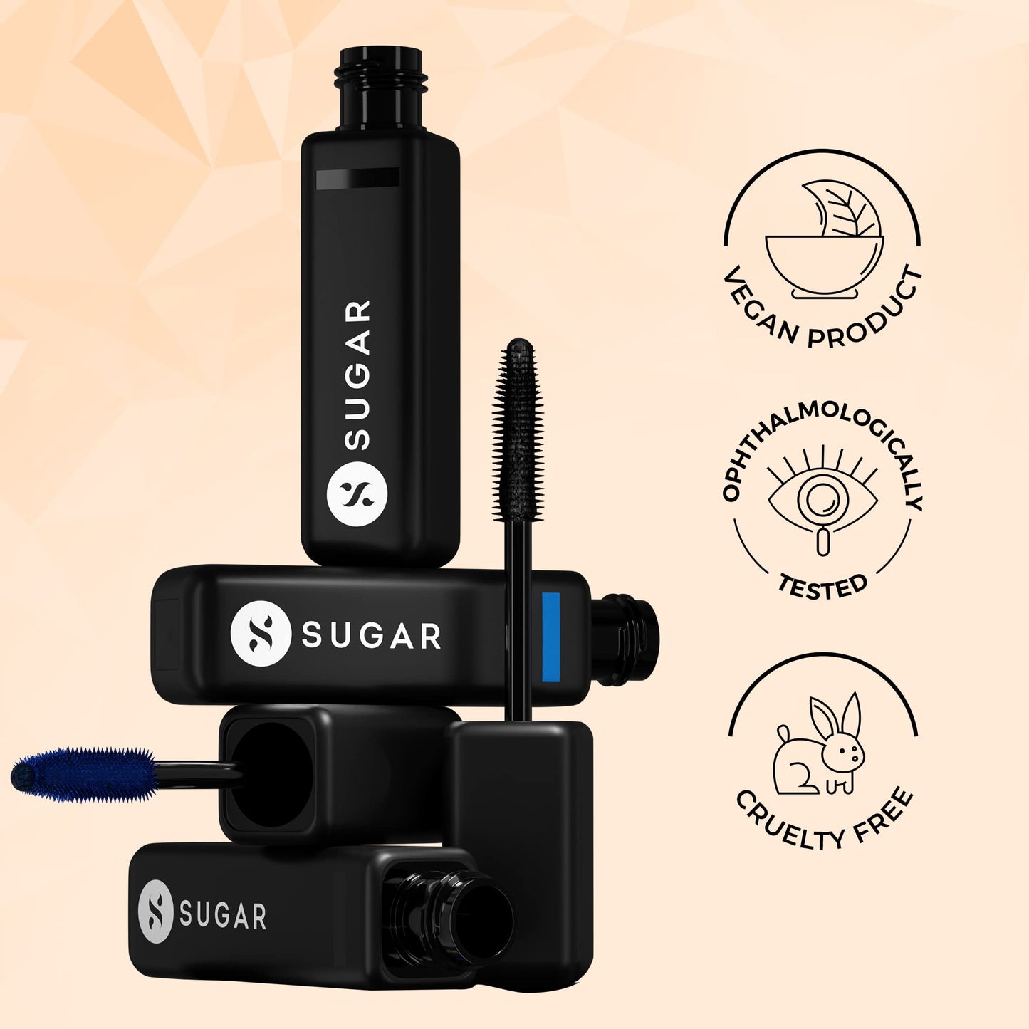 SUGAR Cosmetics Bold Unfold Waterproof Mascara, Transfer-proof & Smudge-proof - 01 Black Diamond