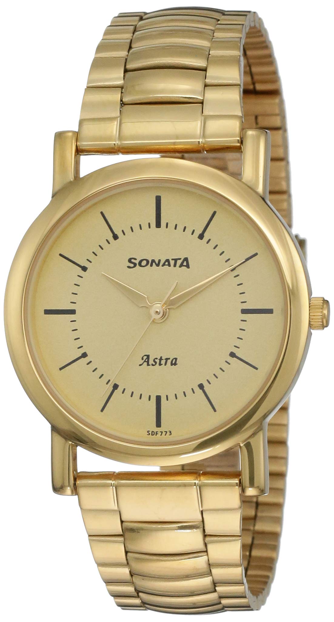 Sonata Analog Champagne Dial Men's Watch-NN77049YM01/NP77049YM01