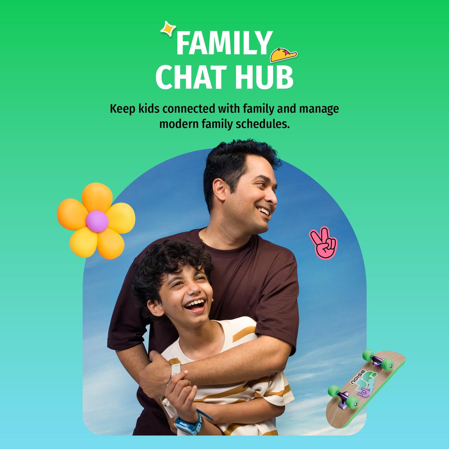 Noise Junior Explorer 2 Smart Watch for Kids with 4G SIM Compatible, 2-Way Video & Voice Calling, Geofencing, Real Time Location Monitoring via Google Maps, IP68, SOS Emergency Alerts (Power Pixel)