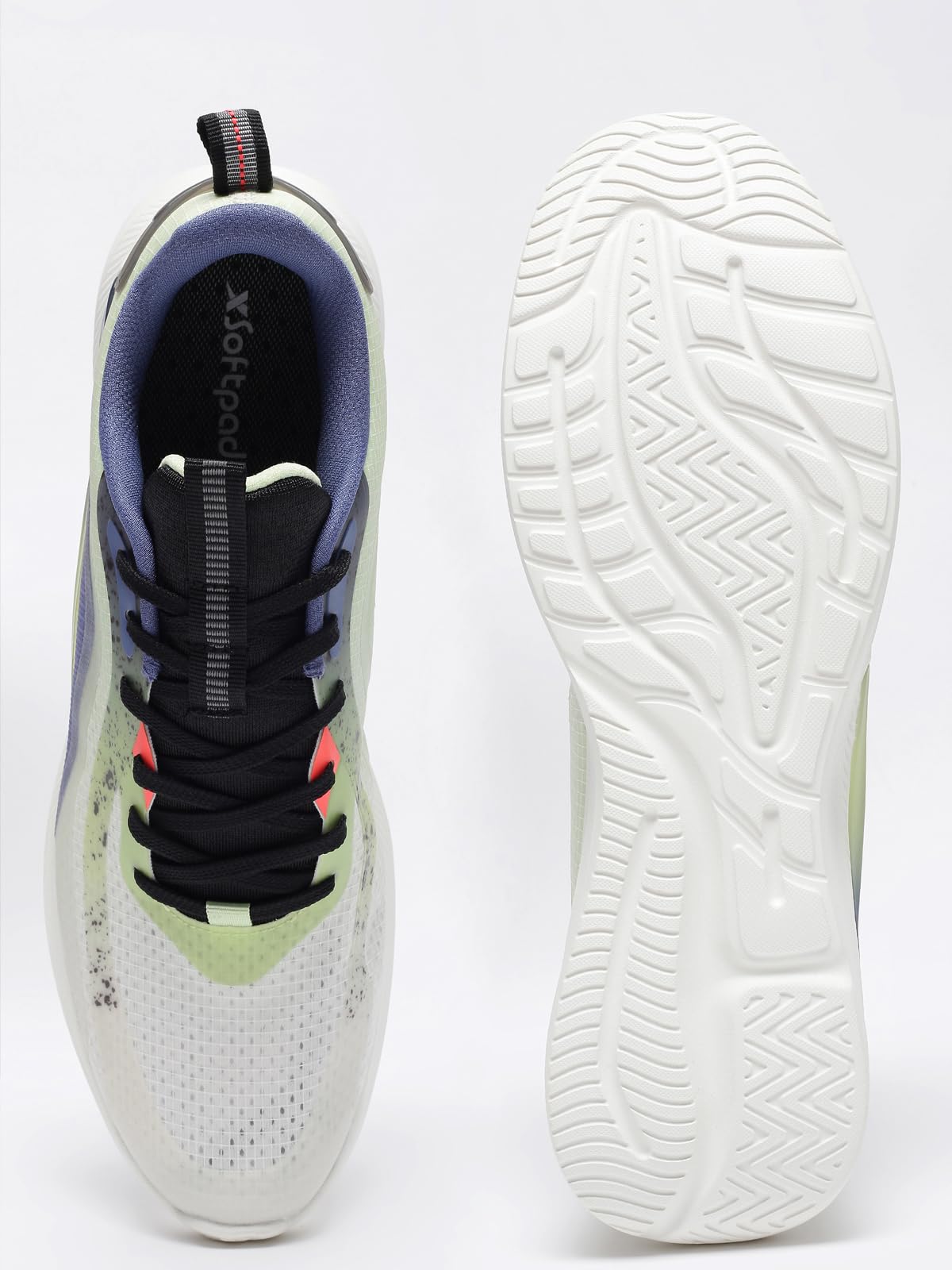 XTEP Jelly Green,Purple Blue Running Shoes for Men Euro- 40