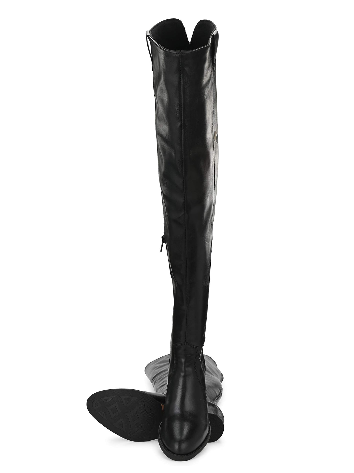 Delize Women's Thigh high Boots (Black, Numeric_6)
