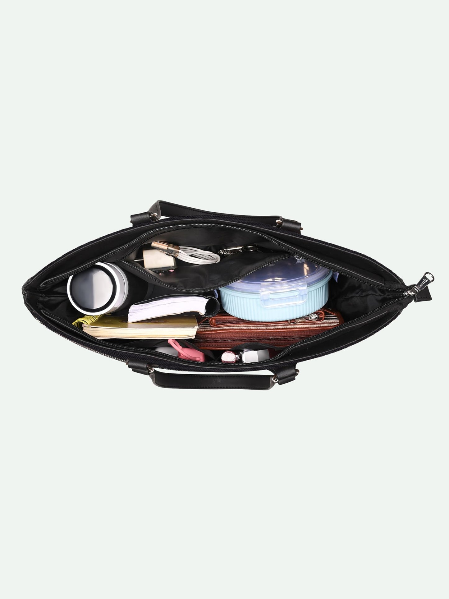 ZOUK Rhea Kapoor Tote Bag - Nicobar Coral | Elegant Vegan Leather Tote for Women | Multicolor