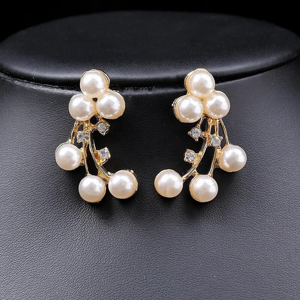 Shining Diva Fashion Women Latest Stylish Design Fancy Pearl Necklace Jewellery Set (15213s)