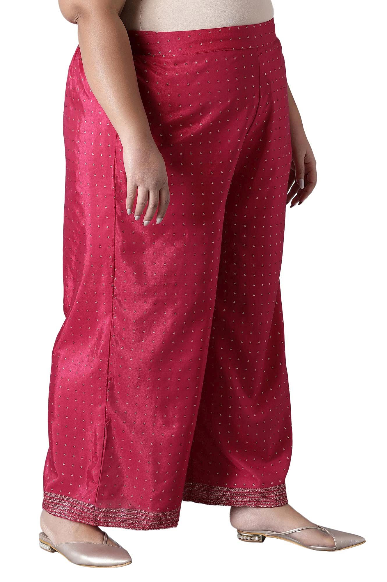 W Shantung Strechable Parallel Pants for Women | Shantung Parallel Pants for Women | Trousers for Women | W for Woman